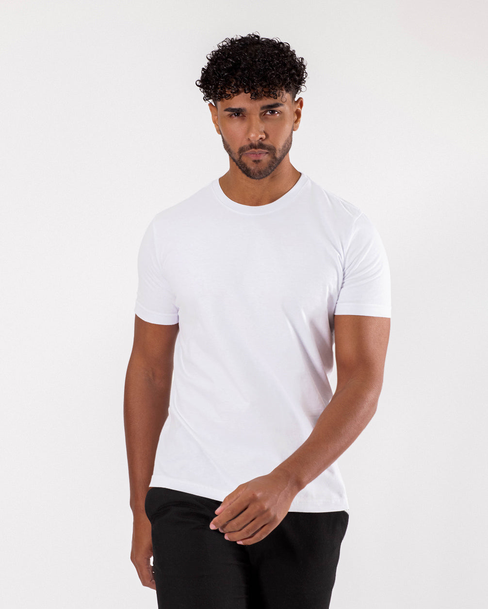 Camiseta em Algodão Ceramic Gola C - Branca